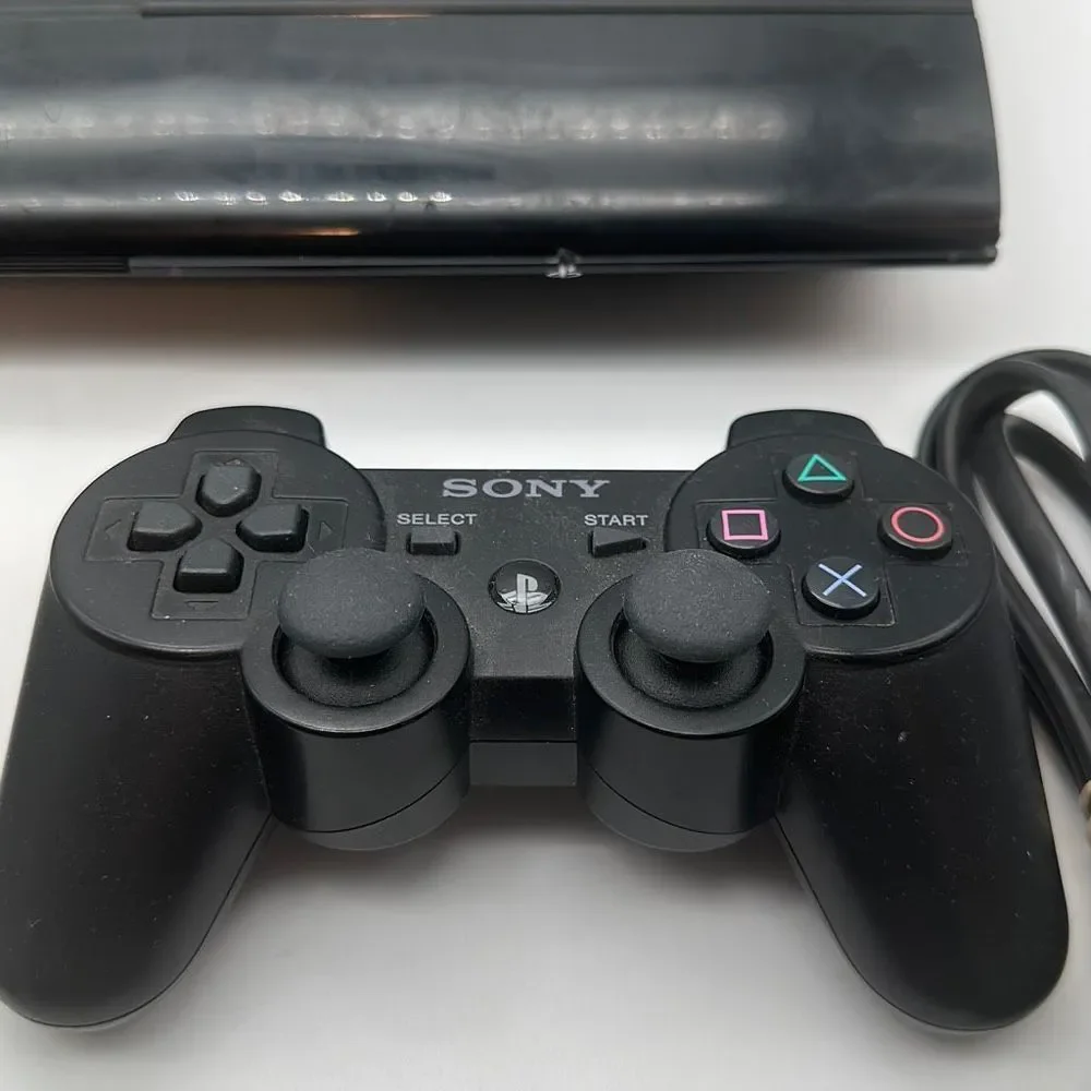 Sony Playstation 3 PS3 Super Slim 500GB CECH-4301C Black Console Bundle 3 Games - Picture 3 of 9